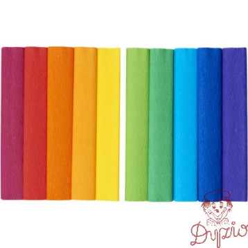 Bibuła marszczona 25x200cm mały mix tęczowy 400153935 HERLITZ
