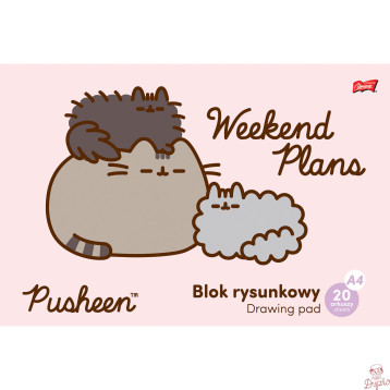 Blok rysunkowy szkolny A4 20 kartek 80g PUSHEEN UNIPAP