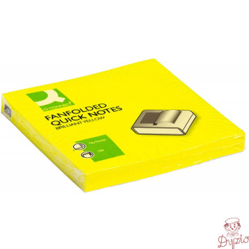 Bloczek samoprzylepny 76x76mm 100k żółty neonowy Z-NOTES KF16575 Q-CONNECT