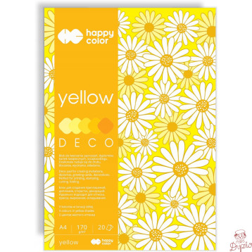 Blok A4 20k 170g 5 kolorów DECO YELLOW HA 3717 2030-012 HAPPY COLOR