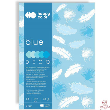Blok A4 20k 170g 5 kolorów DECO BLUE HA 3717 2030-032 HAPPY COLOR
