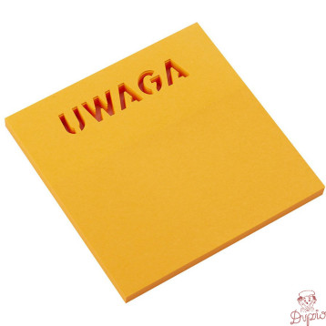 Bloczek samoprzylepny 75x75mm UWAGA 50k 110328 SMART