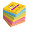 Bloczek samoprzylepny 76x76mm 90k mix kolorów (6szt) CARNIVAL POST-IT Super Sticky 3M