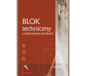 Blok techniczny szkolny A4 kolorowy 10 kartek 160g UNIPAP