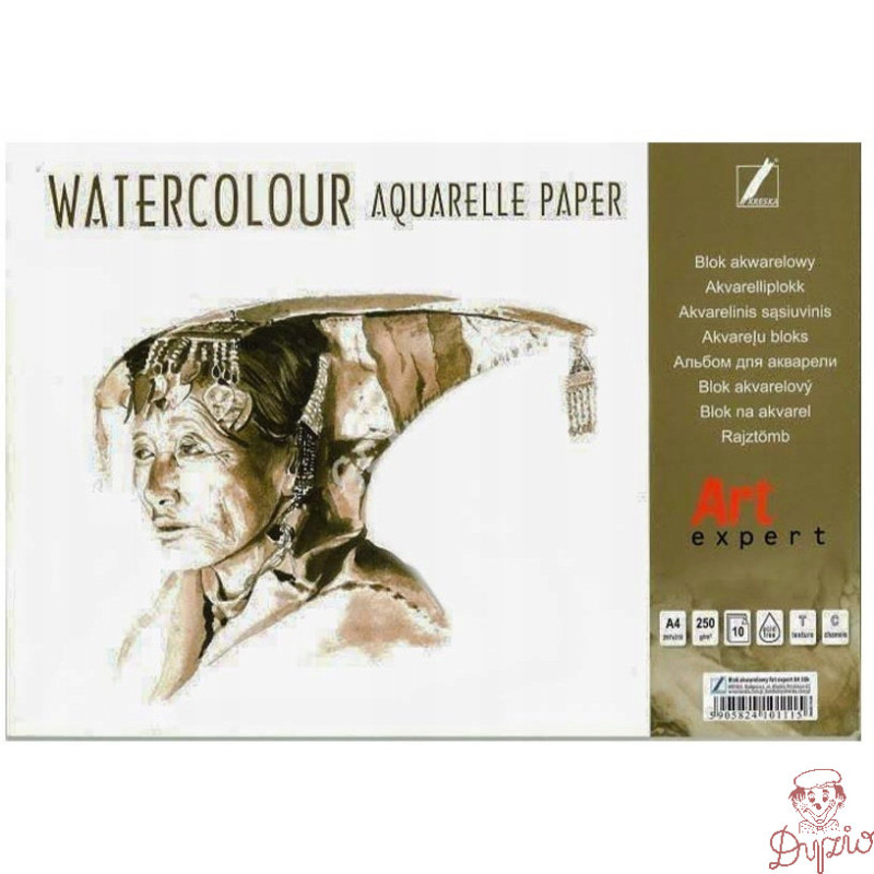 Blok akwarelowy A4 10k 250g Art Expert KRESKA
