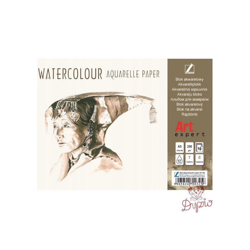 Blok akwarelowy A5 10k 250g Art Expert KRESKA