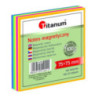 Bloczek magnetyczny - elektrostatyczny mix kol. neonowy 75x75mm 100k. 456960 TITANUM