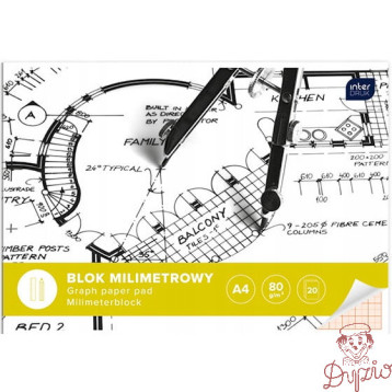 Blok milimetrowy A4 20k INTERDRUK