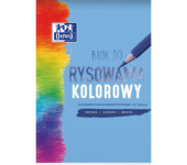 Blok rysunkowy szkolny A4 kolorowy 10 kartek 100g 400166069 OXFORD