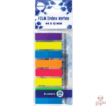 Zakładki indeksujące PET44x12mm 25k mix 8 kolorów 87409 CENTRUM