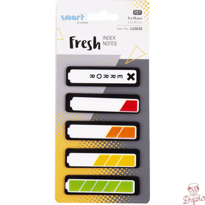 Zakładki indeksujące SMART BATERIA 12x45mm 5x25szt 110525