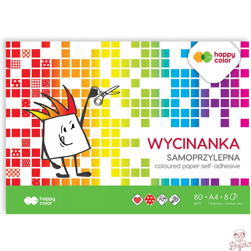 Blok wycinanka samoprzylepna A4 8k 3710 2030-S8 HAPPY COLOR