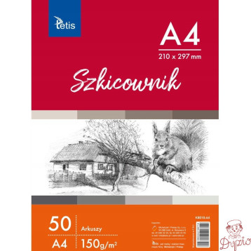 Szkicownik A4 150g 50ark KB010-A4 TETIS