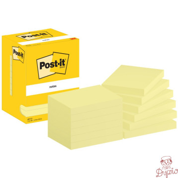 Bloczek samoprzylepny 76x127mm żółty 12x100 kartek 657 POST-IT 7100290168 3M