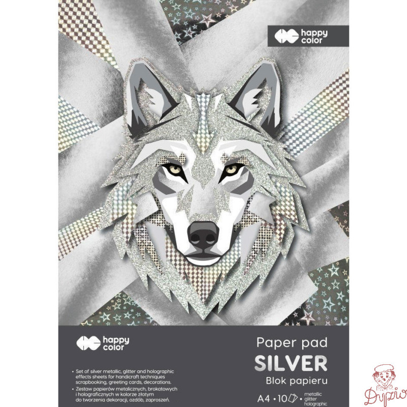 Blok Hobby SILVER A4 150-230g. (10ark.) HA 7840 2030-SL Happy Color