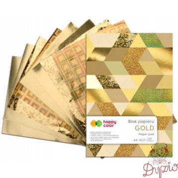 Blok GOLD A4 10k 150-230g HAPPY COLOR HA 3820 2030-MG
