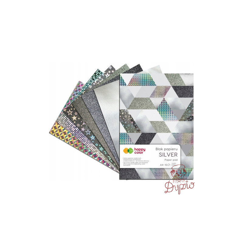 Blok SILVER A4 10k 150-230g HAPPY COLOR HA 3820 2030-MS
