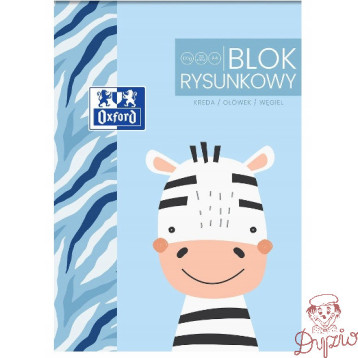 Blok rysunkowy szkolny A4 biały 20 kartek 120g KIDS 400170339 OXFORD