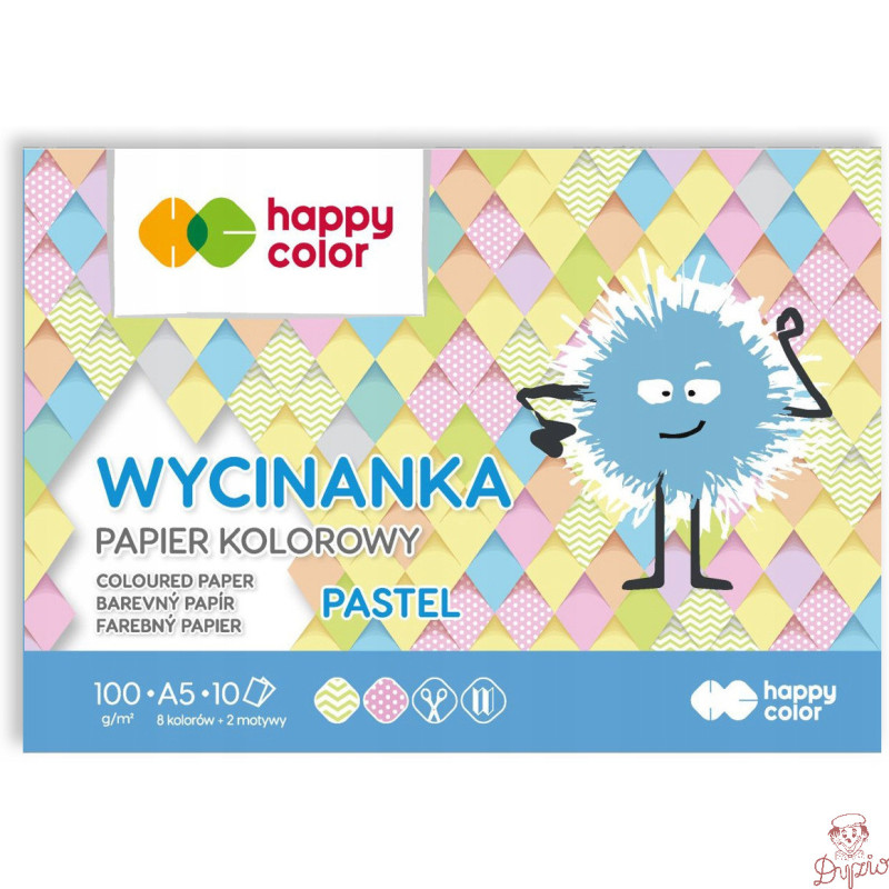 Blok wycinanka A5 10k 100g PASTEL HA 3710 1520-PA10 HAPPY COLOR