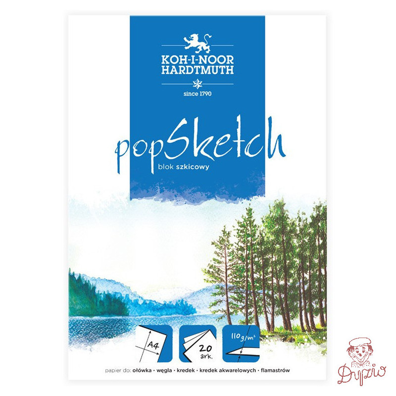 Blok szkicowy A4 20k 110g POP SKETCH 9920001 KOH-I-NOOR