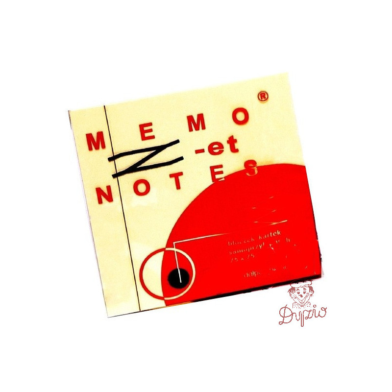 Bloczek samoprzylepny Z-NOTES 75x75mm żółty MEMO