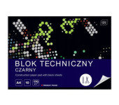 Blok techniczny A4 10k czarny INTERDRUK