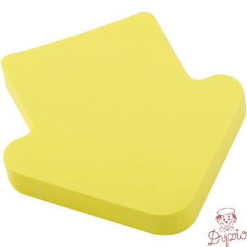 Bloczek samoprzylepny 75x75mm strzałka 100k żołty 110512 D.RECT