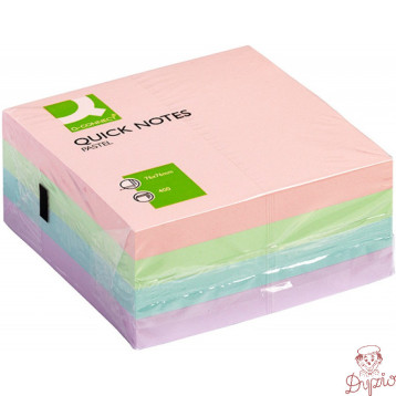 Bloczek samoprzylepny 76x76mm 400k pastelowe KF01347 Q-CONNECT