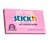Notes samoprzylepny STICK`N 127x76mm, 360st. 100k Różowy 21558