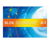 Blok techniczny A4 10k 250g biały KRESKA
