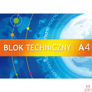 Blok techniczny A4 10k 250g biały KRESKA