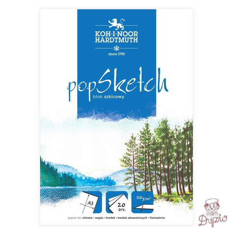 Blok szkicowy A3 20k 110g POP SKETCH 9920010 KOH-I-NOOR