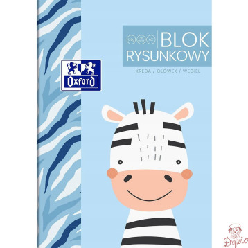 Blok rysunkowy szkolny A2 biały 20 kartek 120g KIDS 400170352 OXFORD