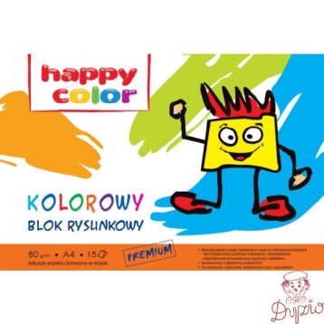Blok rysunkowy A4 20ark.80g. biały Pixi Planet HA 3708 2030-0PP Happy Color