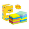 Bloczek samoprzylepny 76x76mm Energetic 8+4gratis 100kartek mix kolorów 3M