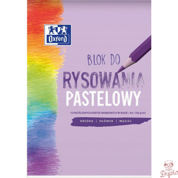 Blok rysunkowy szkolny A4 pastelowy 10 kartek 100g 400166081 OXFORD