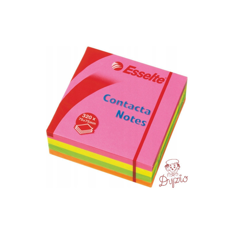 Bloczek samoprzylepny 75x75mm 320k neonowy ESSELTE 83065