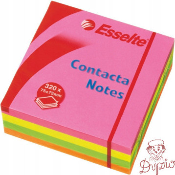 Bloczek samoprzylepny 75x75mm 320k neonowy ESSELTE 83065