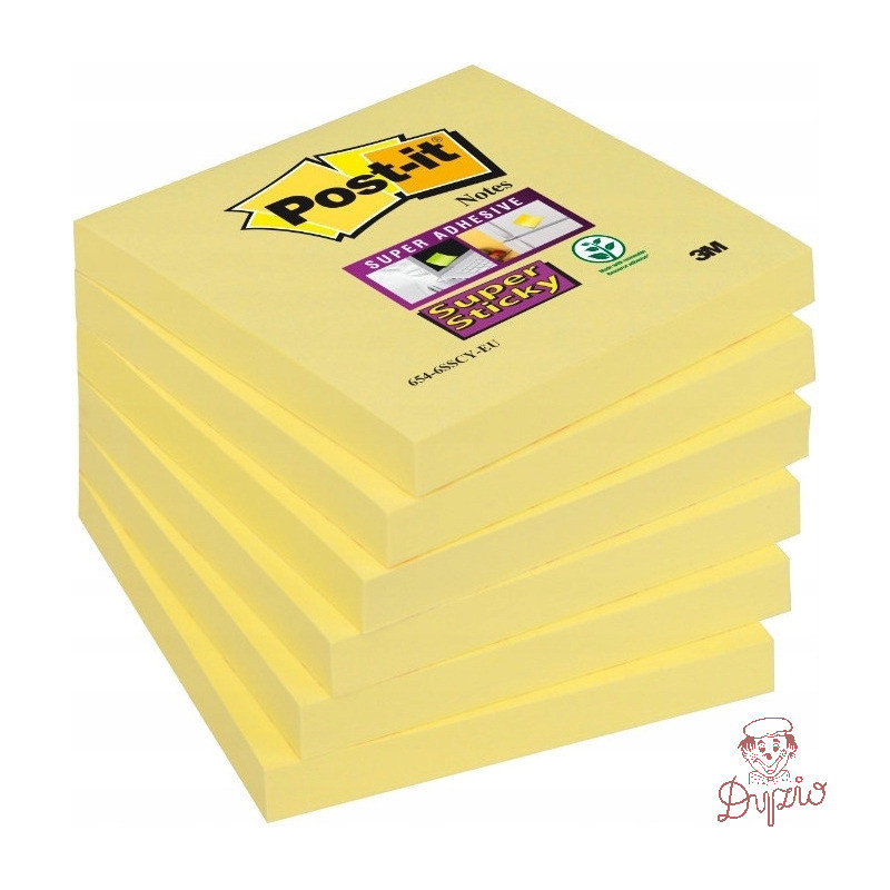 Bloczek samoprzylepny POST-IT 76x76mm 90kartek żółty Super Sticky 70005197911 3M