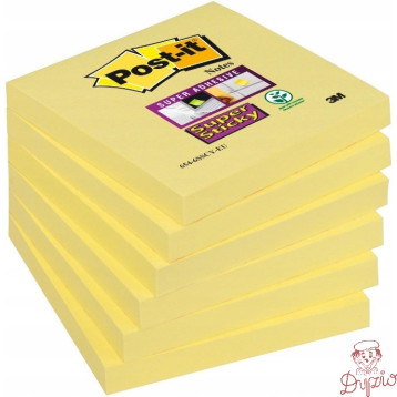Bloczek samoprzylepny POST-IT 76x76mm 90kartek żółty Super Sticky 70005197911 3M