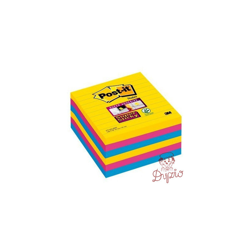 Bloczki 3M POST-IT 101x101mm linia CARNIVAL 6x90k Super Sticky l70005271989