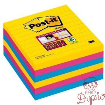 Bloczki 3M POST-IT 101x101mm linia CARNIVAL 6x90k Super Sticky l70005271989