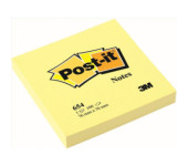 Bloczek samoprzylepny POST-IT 76x76mm kanarkowy żółty 654 (100kart.) 3M