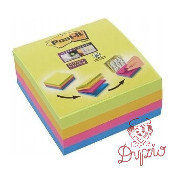 Bloczek samoprzylepny POST-IY 76x76mm 75kartek mix kolorów (4szt) Super Sticky 2014-SC-BYFG UU003083563 3M