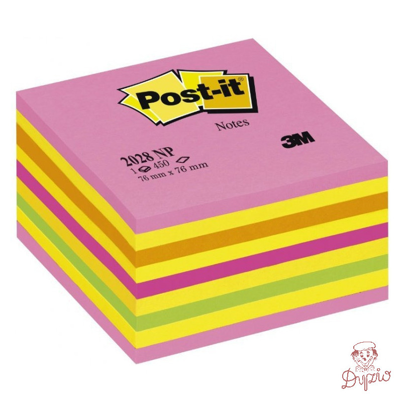 Bloczek samoprzylepny 76x76mm 450k cukierkowa różowa POST-IT 2028-NP UU009543941 3M