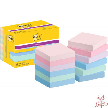Karteczki samoprzylepne Post-it Super Sticky SOULFUL 47,6x47,6mm 12x90 karteczek