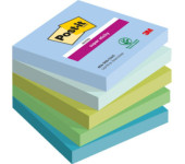 Bloczek samoprzylepny 76x76mm 90k mix kolorów (5szt) POST-IT Super Sticky OASIS