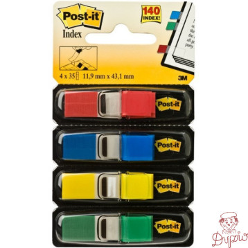 Zakładki indeksujące POST-IT 12x43mm 683-4 4x35szt 3M 70071353570