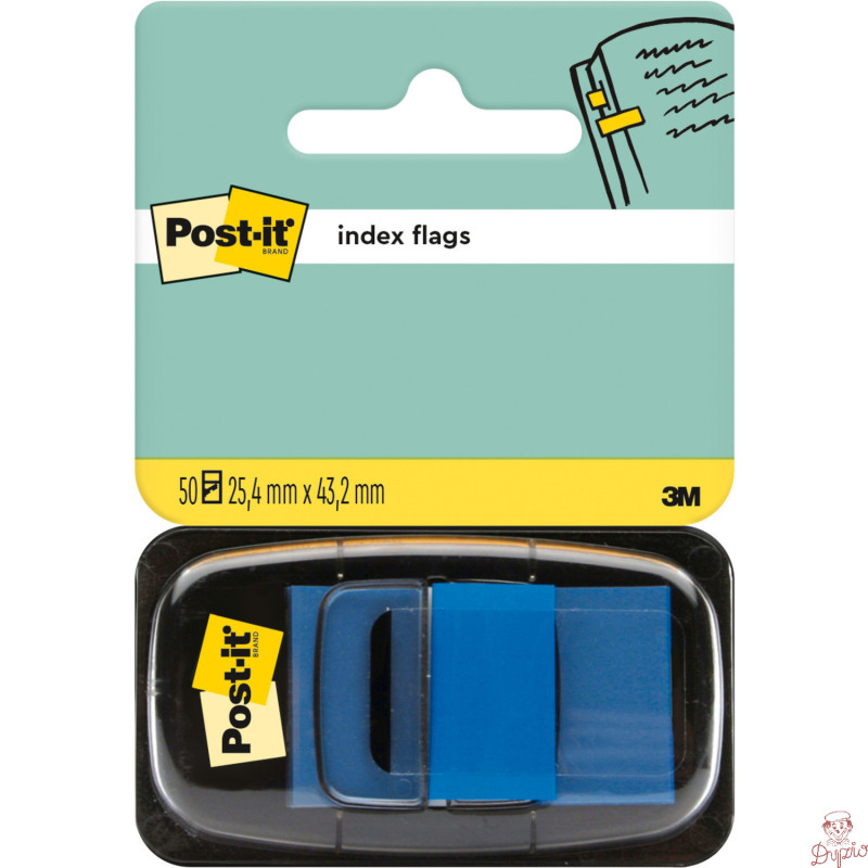 Zakładki indeksujące POST-IT 25x43mm niebieskie 680-2 50sztuk 3M
