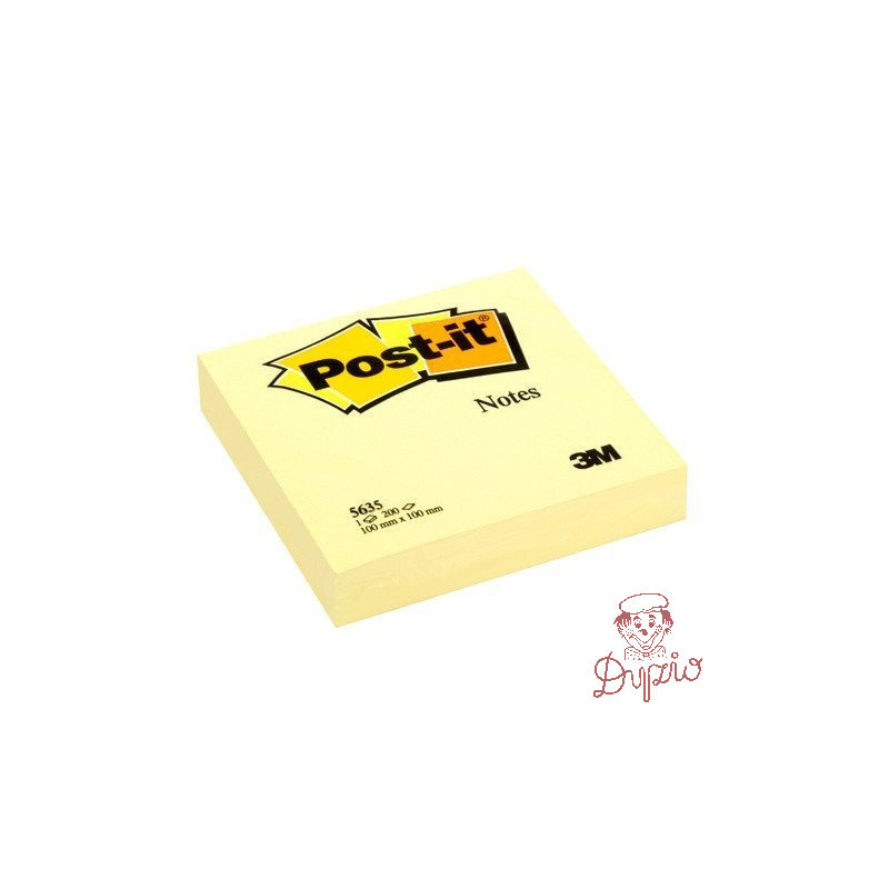 Bloczek samoprzylepny 100x100mm 200k żółty POST-IT (5635) UU011062062 3M